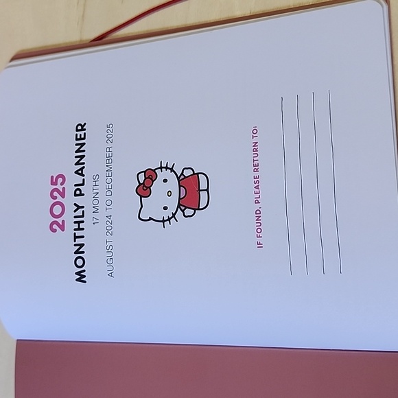 Brand new 2025 17th Months Saniro Hello Kitty  planner notebook - Picture 7 of 16